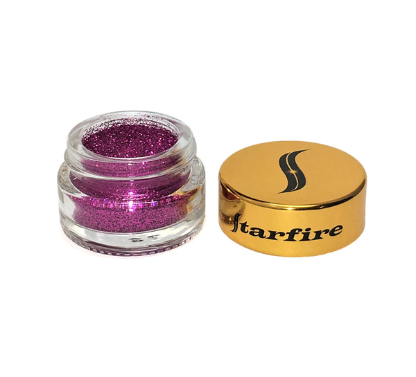 pink glitter with gold jar lid-starfire cosmetics