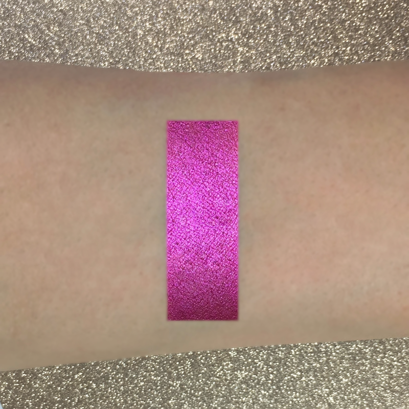 pink eyeshadow makeup on arm-starfire cosmetics