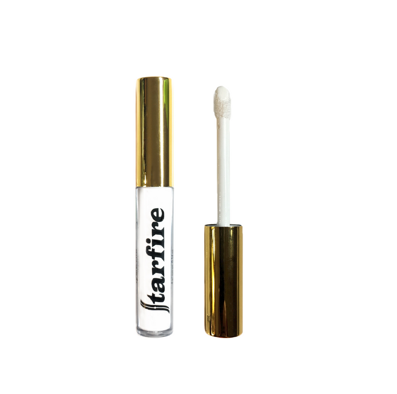 glitter base in gold tube with doe-foot applicator-starfire cosmetics