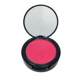 bright pink blush color with mirror open in black makeup case-starfire cosmetics