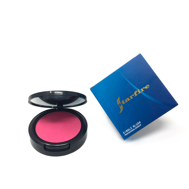 fuschia blush opened next to blue packaging-starfire cosmetics