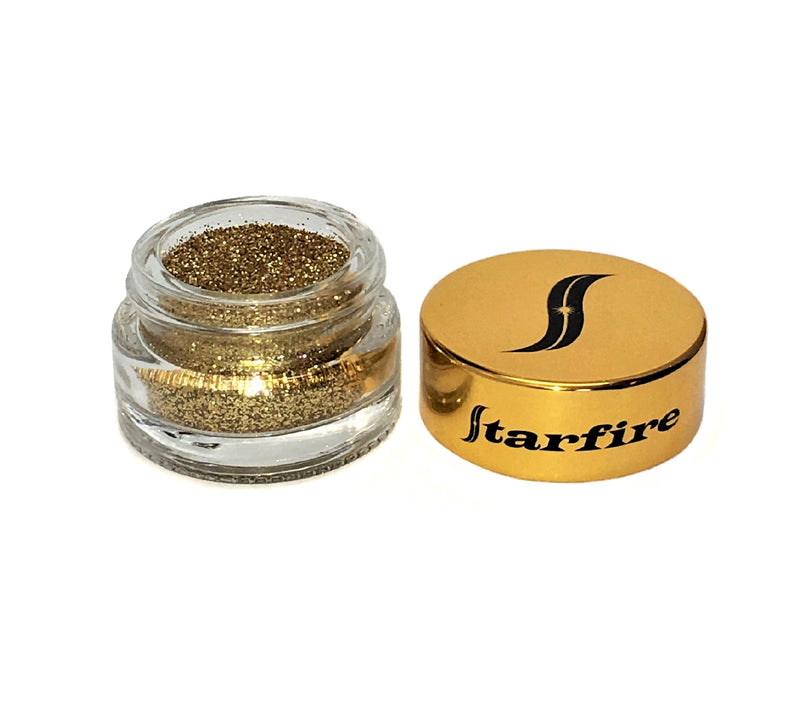 gold glitter inside jar-starfire cosmetics