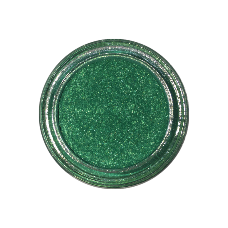 green eyeshadow in glass jar-starfire cosmetics