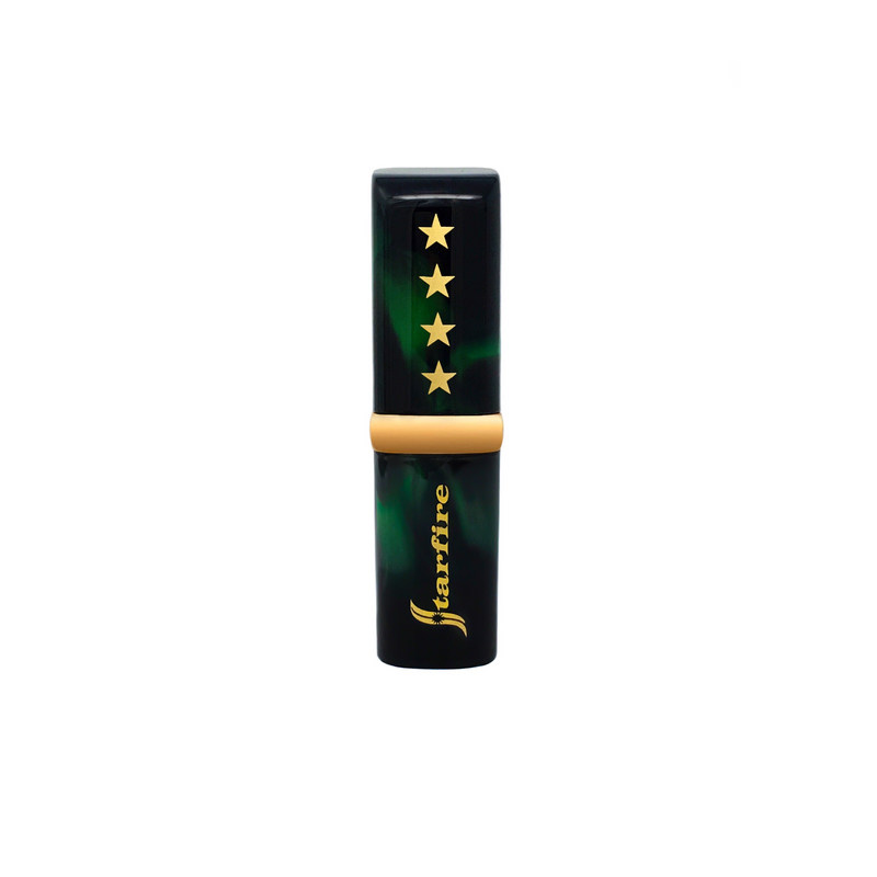 green lipstick tube with 4 stars-starfire cosmetics