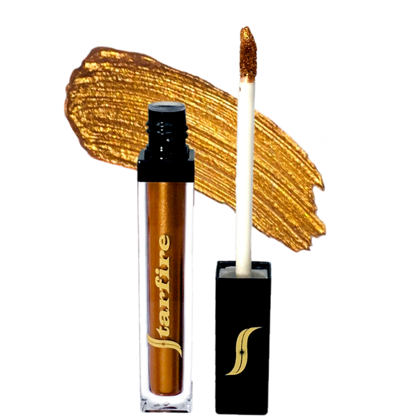 gold metallic liquid lipstick-starfire cosmetics