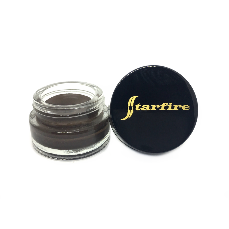 dark brown eyebrow pomade glass jar-starfire cosmetics