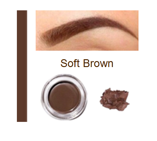 soft brown eyebrow pomade glass jar-starfire cosmetics