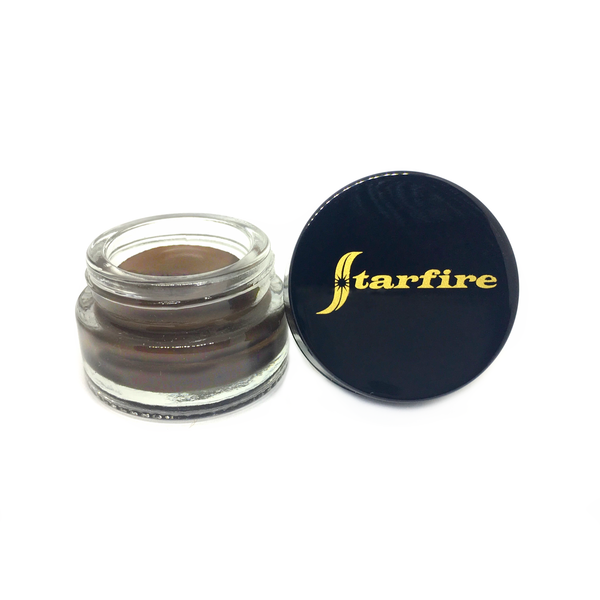 soft brown brow pomade glass jar-starfire cosmetics