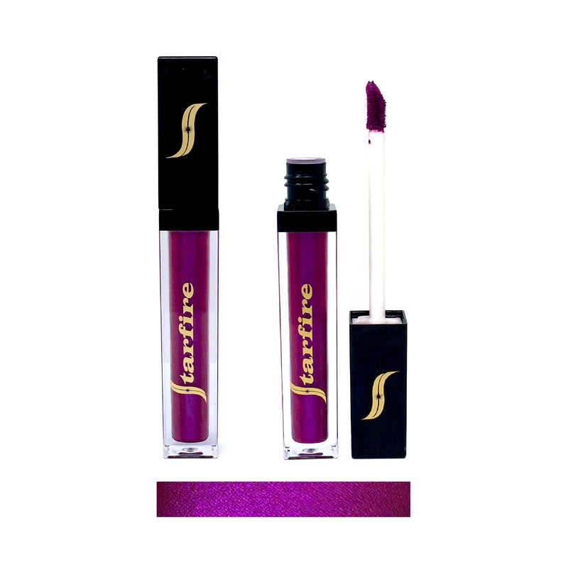 purple matte liquid lipstick in black tube-starfire cosmetics