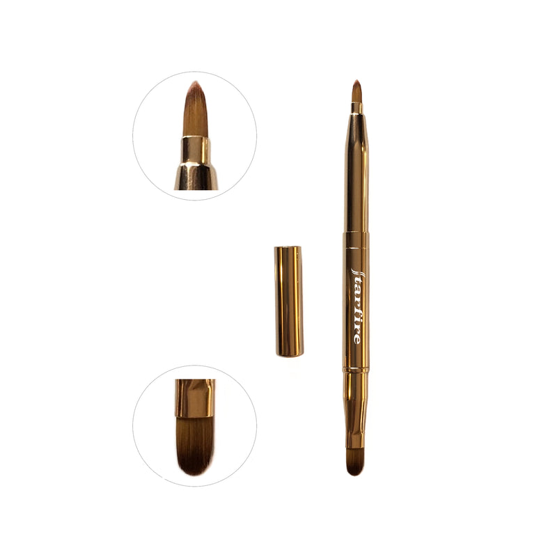 gold double sided makeup brush-starfire cosmetics